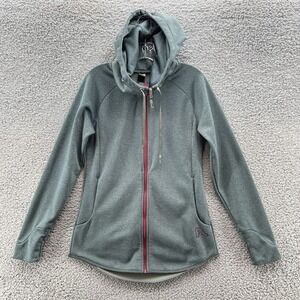 Flylow Hoodie Women Medium Green Katinka Full Zip Fleece Jacket Mid Layer Ski